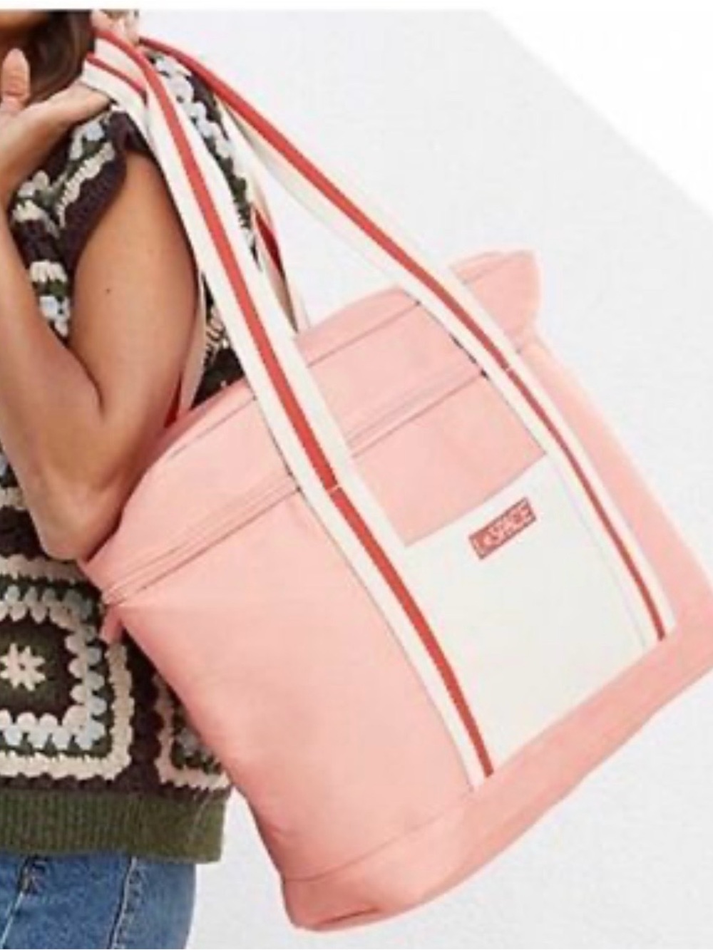 NWT L*SPACE Womens Coastal Cooler Bag Sac Isotheme Tote Coral for the Beach